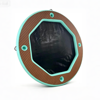 Hamac aquatique à bords polygonaux, équipement de loisirs et de divertissement aquatique, tapis gonflable aquatique avec porte-gobelet