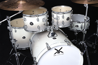 Batterie de percussions jazz LIchuang-Crosshairs professionnelle pour adultes, élégante, grise, 5 pièces, en bois d'aulne, avec grelots en acier au carbone de Taïwan, logo personnalisé