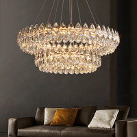 Nouveau Design Nordique Plafond Salon Lampes De Luxe K9 Cristal Moderne Grand Lustre De Luxe En Cristal Lumières