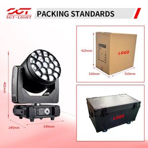 <span class=keywords><strong>Precio</strong></span> de Fabricante: Foco Móvil LED RGBW 4 en 1 DMX512 de 19*15W con Efecto Ojos de Abeja, Zoom y Beam Wash para Fiestas y Salas de Exposiciones - Product Image 2