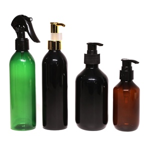 Plastic Lotion Bottles with Gold Pumps 8oz 16oz Empty Clear Cylinder <b>Refillable</b> BPA Free for Shampoo Face Cream Liquid <b>Hand</b> <b>Soap</b> - Product Image 2