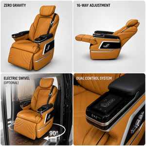 Modificación de Asiento Doble Aero de Lujo Personalizado con Cuero PU para Autocaravana <span class=keywords><strong>Mercedes</strong></span> <span class=keywords><strong>Sprinter</strong></span> - Product Image 3
