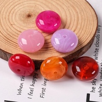 Cuentas Redondas Planas de Acrílico con Diseño de Mármol de 18 mm, Cuentas Sueltas para Hacer Pulseras y Collares, Venta al Por Mayor, OEM