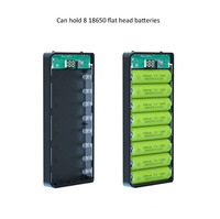 8*18650 boîtiers de batterie externe support de batterie double USB Type C Charge coque de bricolage 18650 boîtier de batterie boîte de rangement