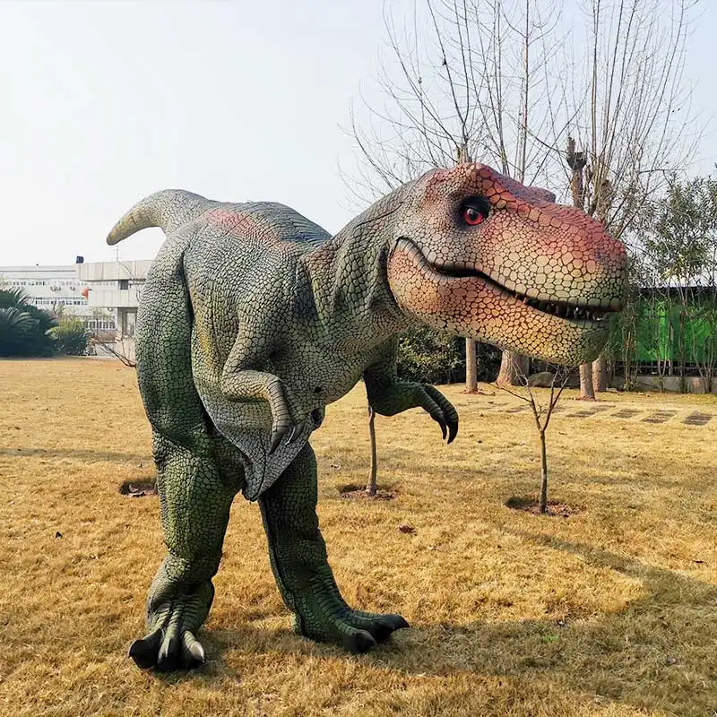Disfraz de dinosaurio realista personalizado al aire libre, directo de fábrica