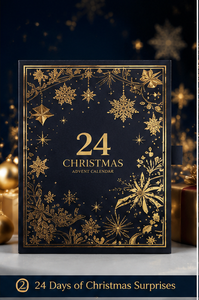 Custom Navy Blue 24 Days Advent <b>Calendar</b> Box with Drawers Gold Foil Rigid Cardboard Christmas Blind Box Mystery Packaging Gift - Product Image 6