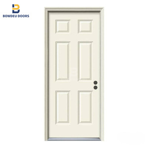 32 pulgadas X 80 en 6 Panel Colonist Imprimado mano derecha texturizada núcleo sólido moldeado compuesto MDF puerta Interior precolgada única - Product Image 5