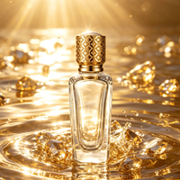 Flacon de parfum rectangulaire de luxe YMP 50 ml en verre avec pulvérisateur à pompe, finition mate dépolie, gravure et sérigraphie, prêt pour les parfums