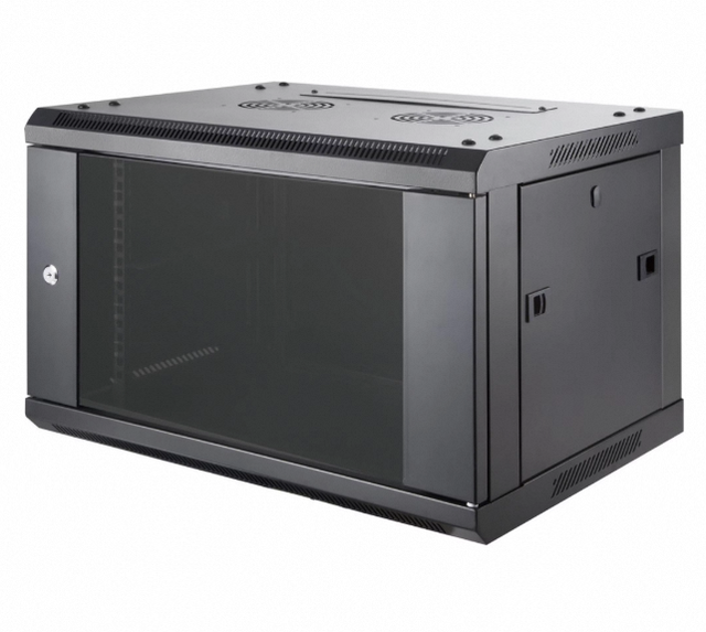 Factory Price 6u 9u 12u 15u Wall Mount Network Server Data Cabinet Rack With Glass Door