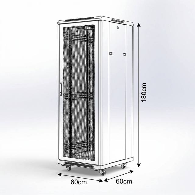 36U Server Rack Cabinet 19 Inch 600x600x1800mm Heavy Duty Data Equipment White Color Option