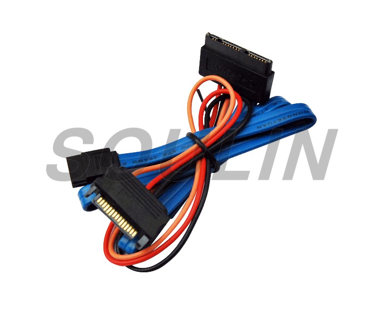 Компьютерный кабель SATA 15pin + 7pin кабель питания