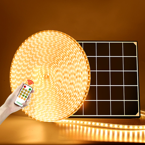 Intelamp scala <span class=keywords><strong>balcone</strong></span> Villa nastro flessibile luce impermeabile Patio esterno strisce LED filo solare luci fatate - Product Image 1