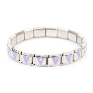 Moda amor carta suerte Acero inoxidable italiano pulsera encanto italiano pulsera al por mayor - Product Image 3