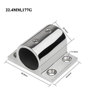 Support de tube en acier inoxydable 316 de qualité marine pour main courante et poteau de balustrade pour montage sur pont - Product Image 2