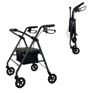 Hanbang Jiaye <b>Walker</b> Rollator Four Wheel Lightweight Foldable With Seat And Bag For <b>Elderly</b> Mobility Aid - Product Image 3