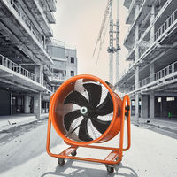 Ventilateur d'extraction portable de 800 mm, déplaceur d'air repositionnable, conçu pour la ventilation des chantiers et l'équipement de circulation d'air