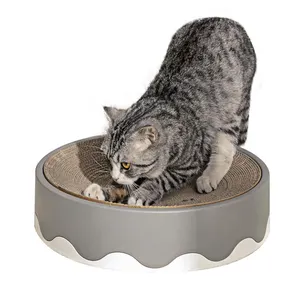 Gratte-chat rechargeable en carton et lit pour chats d'intérieur