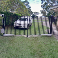 Clôture de jardin en acier galvanisé pour la sécurité résidentielle, revêtement poudré, design moderne