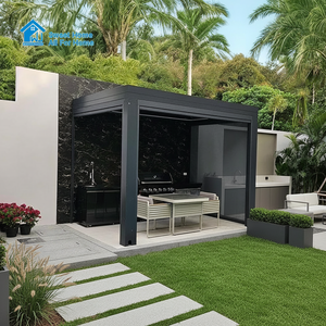 Pergola en aluminium haut de gamme Sweet Home, toit à lames motorisées, <span class=keywords><strong>abri</strong></span> de <span class=keywords><strong>jardin</strong></span> résistant aux intempéries <span class=keywords><strong>pour</strong></span> villa - Product Image 5