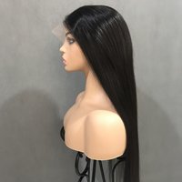 Cheveux humains vierges brésiliens noirs naturels perruque Hd Lace Front sans colle paquets de cheveux avec Lace Frontal perruque pour les femmes noires
