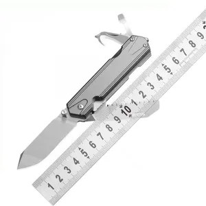 Custom knife pisau lipat pisau berburu 12C27 Aluminium Survival mini multi outdoor berkemah cutter cuchillo