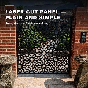 Laser Cut Aluminum <b>Garden</b> Gate Custom Size Rust Proof Outdoor Entrance Panels for Villa Backyard and Landscape Projects - Product Image 2