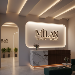 Letrero con Logotipo 3D Iluminado por LED, Letrero Personalizado para Fachada de Tienda, Señalización Moderna para Negocios, Decoración Interior y Exterior, Letras Retroiluminadas - Product Image 1