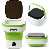 Mini Lave-linge Portable Pliable à Chargement Frontal 16L Boîtier ABS 3 Modes de Nettoyage Tambour Nettoyant pour Vêtements de Bébé/Lingerie Intime VR UK