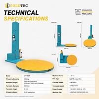 Machine d'emballage automatique intelligente Goldtec à commande PLC, machine d'emballage de palettes avec film étirable et rampe