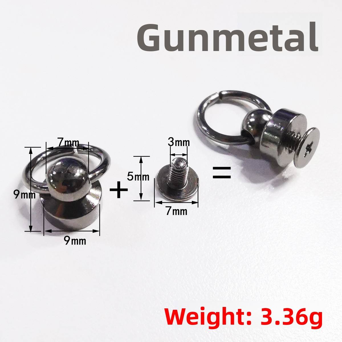 Grande boucle en bronze à canon, vis de 5,5 mm