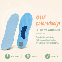 Semelles orthopédiques amortissantes respirantes antidérapantes pour la course, avec coussin de talon confortable en mousse PU, inserts sportifs