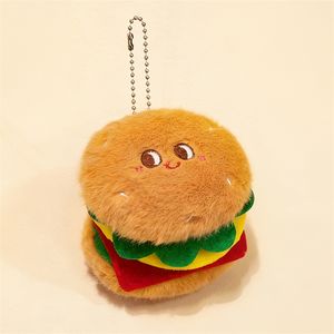 Pendentif gourmet porte-clés Burger frites Pizza jouet en peluche pp coton remplissage personnalisé jouet en peluche enfants jouets à vendre cadeau de vacances - Product Image 6