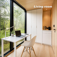Maison préfabriquée de luxe moderne Apple Cabin, mur-rideau en verre simple face, certifiée CE SAA ISO, villa préfabriquée, vente en gros directe usine