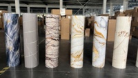 2024 peler et coller étanche marbre noir XPE mousse Faux marbre PVC autocollant mural pour cuisines salon chambre