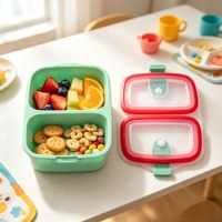 Boîte à lunch portable en plastique à double compartiment anti-odeur et isotherme, 800-1000 ml, pour enfants et étudiants