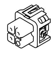 Conector Rectangular HA-003-F 3P 10A 400V, Terminal de Tornillo Hembra, Compatible con CE RoHS, Conexión para Gabinete de Control