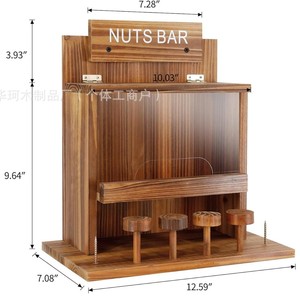Comedero de Madera para Ardillas, Caja de Almacenamiento de Nueces para Exteriores con Casa de Observación, Estación de Alimentación para Animales Salvajes, Color Quemado - Product Image 2