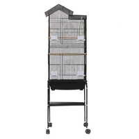 Grande cage à oiseaux en fer pour l'extérieur cage à oiseaux mobile avec roues vente en gros