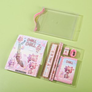 Lindos Artículos Escolares de Dibujos Animados, Lápiz, Regla, Borrador, Regreso a Clases, Juego de Papelería Kawaii para Niños - Product Image 4