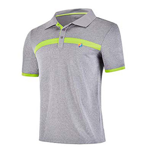 Formula1 Industries Men's Grey Golf Shirt-100% Cotton Fleece Fabric Breathable & Quick Dry Short Sleeves - Product Image 2
