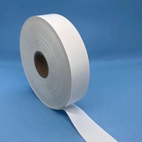 Ruban en acétate écologique auto-adhésif en gros, 100 yards, en taffetas de nylon blanc, ruban en taffetas à déchirure facile pour étiquettes de vêtements
