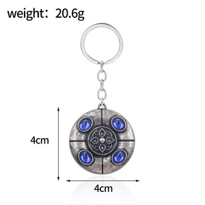 Portachiavi da gioco Elden Ring rosso verde blu ambra amuleto portachiavi ciondolo gioiello migliorato - Product Image 6