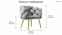Chaise de manucure et de maquillage en métal de luxe abordable ; Tabouret de coiffeuse avec dossier et accoudoirs ; Tabouret moderne et minimaliste