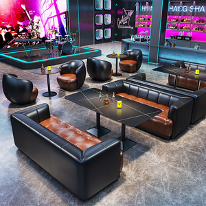 Fábrica al por mayor comercial personalizado cigarro <span class=keywords><strong>Hookah</strong></span> <span class=keywords><strong>Bar</strong></span> muebles salón KTV cuero madera <span class=keywords><strong>Bar</strong></span> contador moderno madera maciza <span class=keywords><strong>BAR</strong></span> Set - Product Image 2