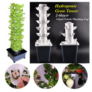Sistema de Cultivo Hidropónico al por Mayor, Mini Torre de Jardín Vertical para Cultivo en Interiores y Exteriores, con Niveles y Orificios para Plantar Hierbas y Vegetales - Product Image 2