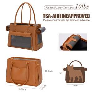 Mode petit chat et chien sac à main de voyage élégant sac de transport pour animaux de compagnie pour les aventures en déplacement - Product Image 2