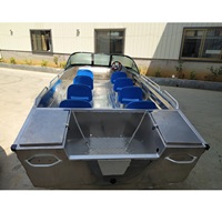 Bateau de pêche en aluminium/aluminium 9.8ft Longueur X 4.6ft Largeur X 1.6ft Hauteur Long Bateau Aluminium < 4m
