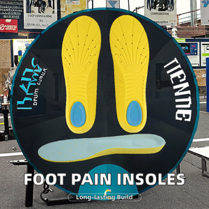 Semelles orthopédiques en mousse à mémoire de forme PU pour le sport et le confort, soutien de la voûte plantaire pour fasciite plantaire avec absorption des chocs et soulagement de la douleur au pied - Product Image 2