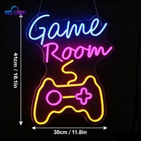 Papan Neon LED Pengontrol Game untuk Ruang Game, Papan Akrilik, Ditenagai USB, Dekorasi Dinding 3D untuk Gedung, Kamar Tidur, dan Ruang Live Streaming