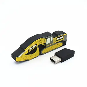Custom Style digger shape USB Flash Drive Hot Promotional Gifts truck shape USB Key Made in China 4gb 8gb